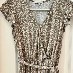 Angels Women's Floral Dress - Green ptp 15-16 L: front 43 back 46